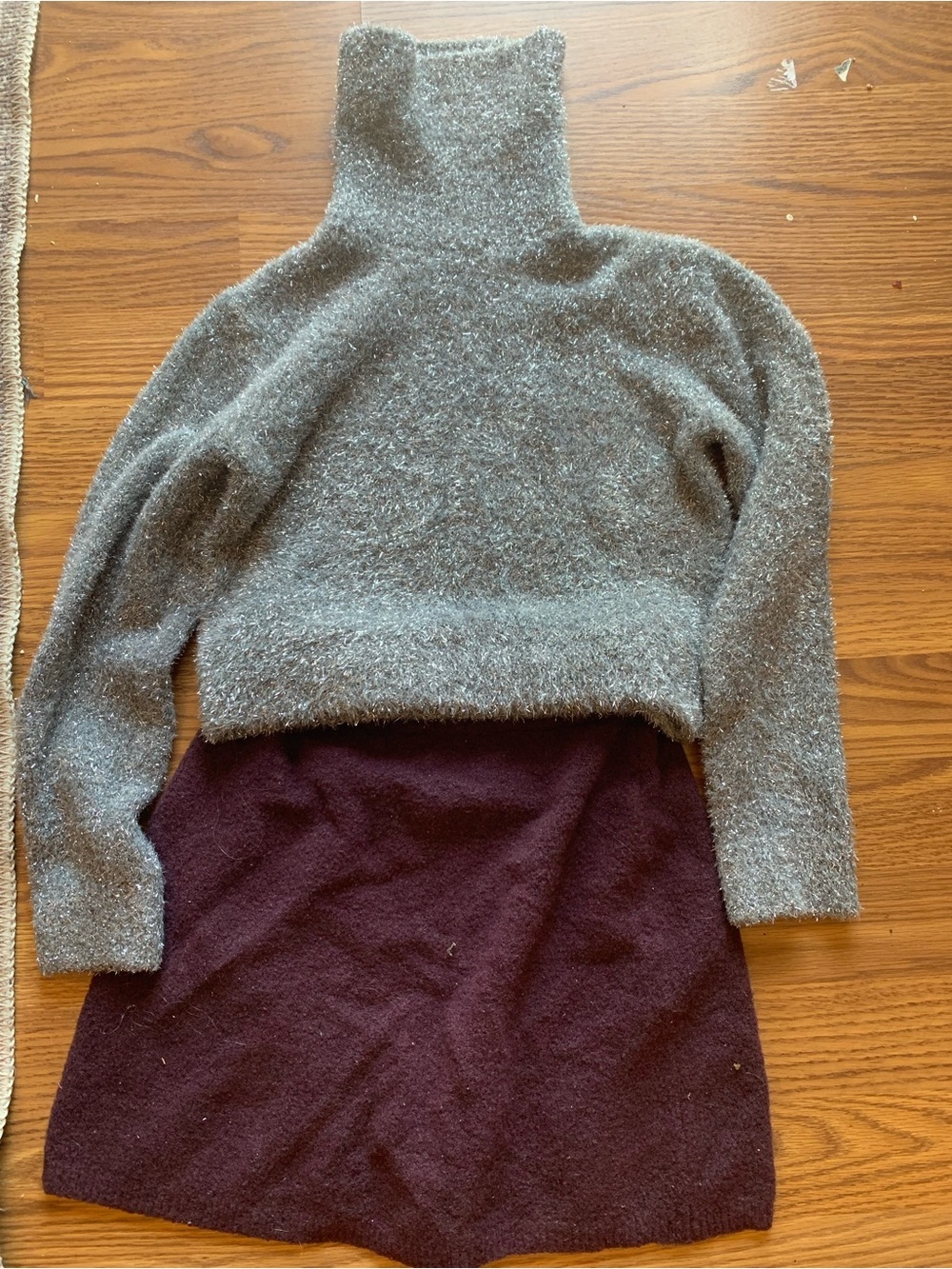 Zara Bundle Outfit Girl Size 9-10 Grey Red Two Pieces Winter Fall Set